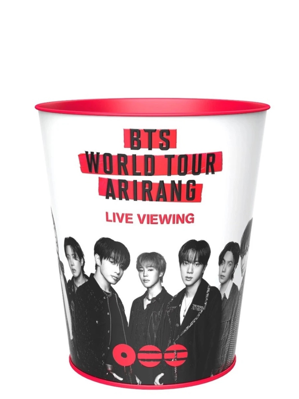 BTS Arirang popcorn bucket tin ships now